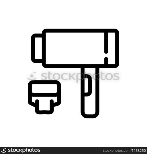 dryer with removable extension icon vector. dryer with removable extension sign. isolated contour symbol illustration. dryer with removable extension icon vector outline illustration