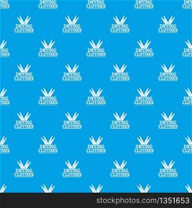 Drying clothes pattern vector seamless blue repeat for any use. Drying clothes pattern vector seamless blue