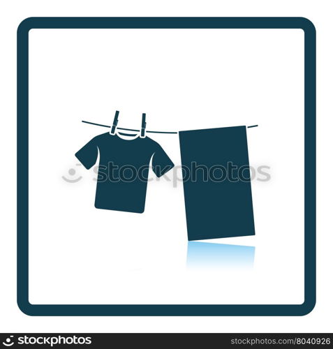 Drying linen icon. Shadow reflection design. Vector illustration.