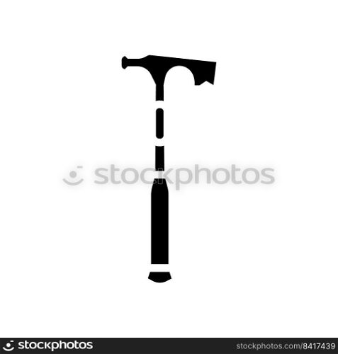 drywall hammer tool glyph icon vector. drywall hammer tool sign. isolated symbol illustration. drywall hammer tool glyph icon vector illustration
