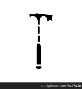 drywall hammer tool glyph icon vector. drywall hammer tool sign. isolated symbol illustration. drywall hammer tool glyph icon vector illustration