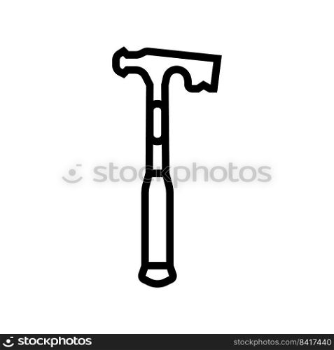 drywall hammer tool line icon vector. drywall hammer tool sign. isolated contour symbol black illustration. drywall hammer tool line icon vector illustration