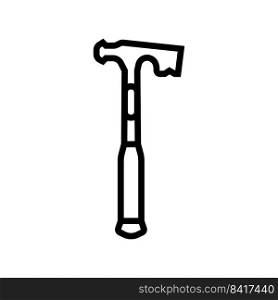 drywall hammer tool line icon vector. drywall hammer tool sign. isolated contour symbol black illustration. drywall hammer tool line icon vector illustration