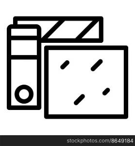 Drywall measurement icon outline vector. Work gypsum. Pile cement. Drywall measurement icon outline vector. Work gypsum