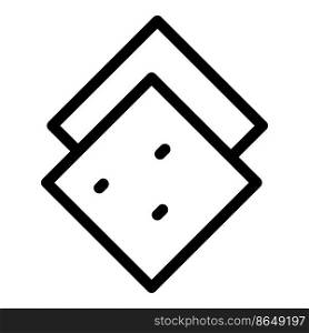 Drywall square icon outline vector. Pile cement. Building plaster. Drywall square icon outline vector. Pile cement