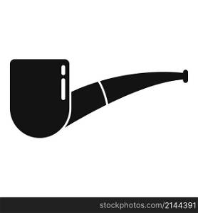 Dublin smoke pipe icon simple vector. Smoker wood. Old pipe. Dublin smoke pipe icon simple vector. Smoker wood