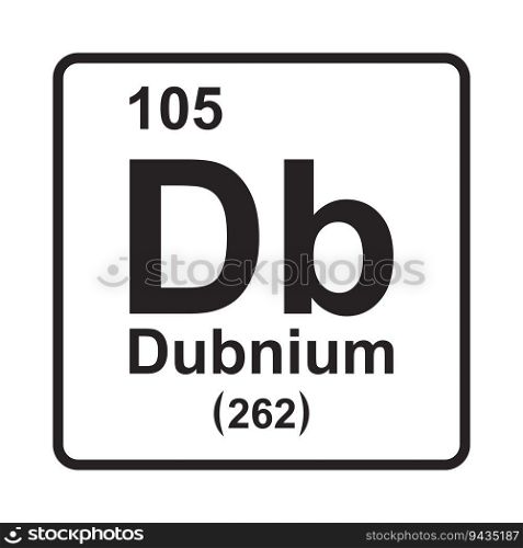 Dubnium Element icon vector illustration symbol design