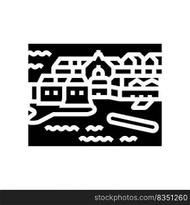dubrovnik old town glyph icon vector. dubrovnik old town sign. isolated symbol illustration. dubrovnik old town glyph icon vector illustration