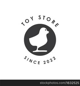 Duck cartoon toy store logo design