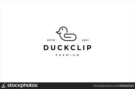 duck clip Document logo vector design