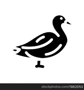 duck farm bird glyph icon vector. duck farm bird sign. isolated contour symbol black illustration. duck farm bird glyph icon vector illustration
