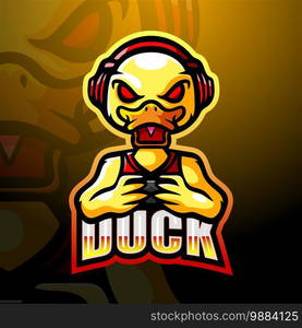 Duck gaming mascot esport logo design