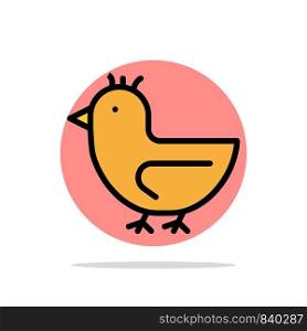 Duck, Goose, Swan, Spring Abstract Circle Background Flat color Icon
