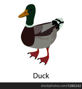 Duck icon. Isometric illustration of duck vector icon for web. Duck icon, isometric style