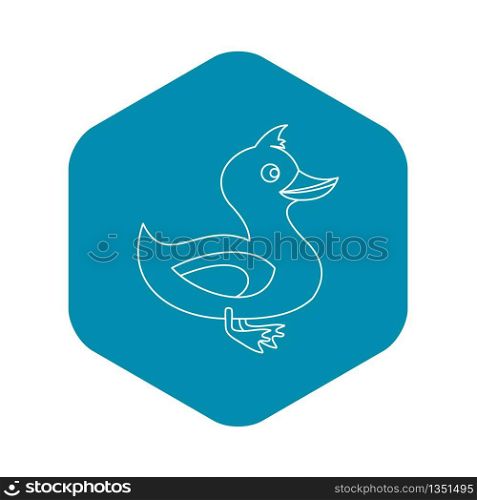 Duck icon. Outline illustration of duck vector icon for web. Duck icon, outline style