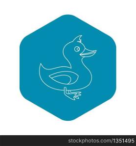 Duck icon. Outline illustration of duck vector icon for web. Duck icon, outline style