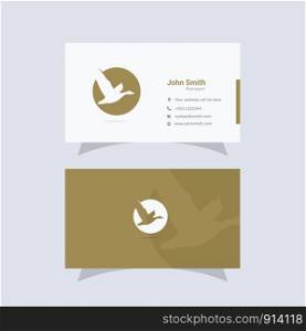 Duck logo, abstract bird flying vector design, animal card, Pelican business card design.