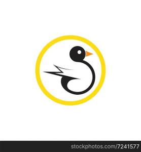 duck logo icon vector template design