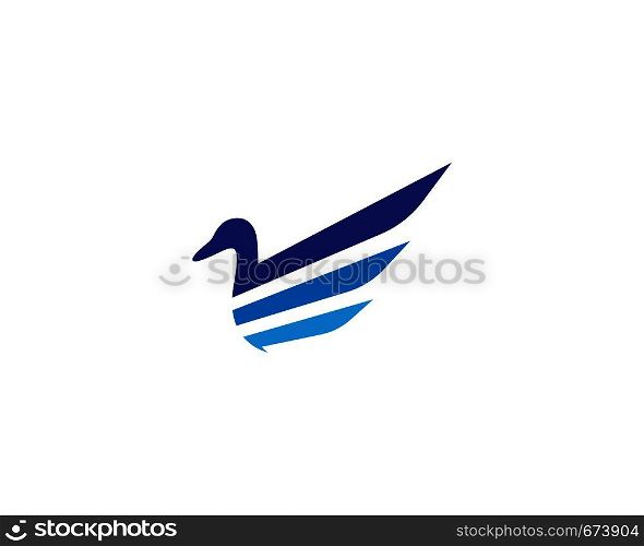 Duck logo template vector icon illustration