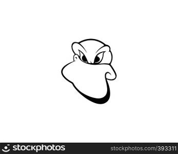 Duck logo template vector icon illustration design