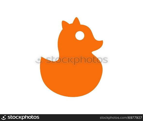 Duck logo template vector icon illustration design