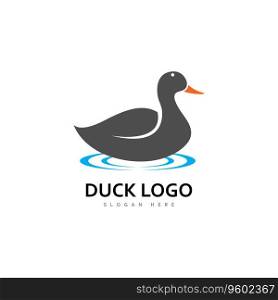 duck logo vector icon template