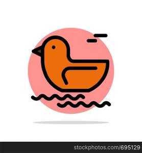 Duck, River, Canada Abstract Circle Background Flat color Icon