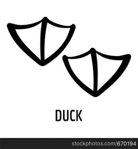 Duck step icon. Simple illustration of duck step vector icon for web. Duck step icon, simple style.