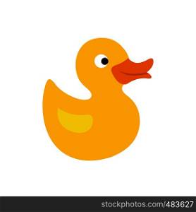 Duck toy flat icon isolated on white background. Duck toy flat icon