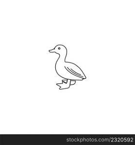 duck vector icon illustration logo design