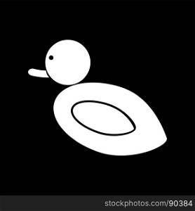 Duck white color icon .. Duck it is white color icon .