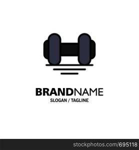 Dumbbell, Fitness, Gym, Lift Business Logo Template. Flat Color