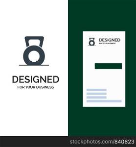 Dumbbell, Fitness, Gym, Lift Grey Logo Design and Business Card Template