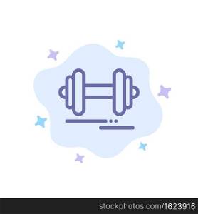 Dumbbell, Fitness, Sport, Motivation Blue Icon on Abstract Cloud Background