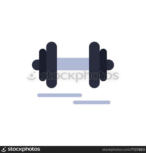 Dumbbell, Fitness, Sport, Motivation Flat Color Icon. Vector icon banner Template