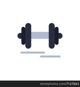 Dumbbell, Fitness, Sport, Motivation Flat Color Icon. Vector icon banner Template