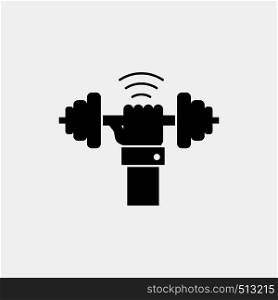 Dumbbell, gain, lifting, power, sport Glyph Icon. Vector isolated illustration. Vector EPS10 Abstract Template background