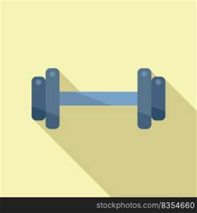 Dumbbell icon flat vector. Gym weight. Fitness barbell. Dumbbell icon flat vector. Gym weight