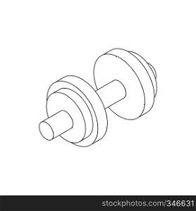 Dumbbell icon in isometric 3d style isolated on white background. Dumbbell icon, isometric 3d style