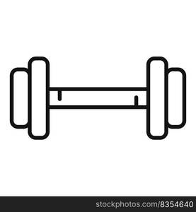 Dumbbell icon outline vector. Gym weight. Fitness barbell. Dumbbell icon outline vector. Gym weight