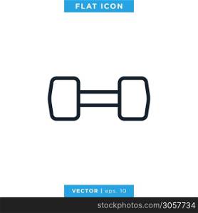 Dumbbell Icon Vector Design Template.