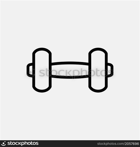 dumbbell icon vector line style