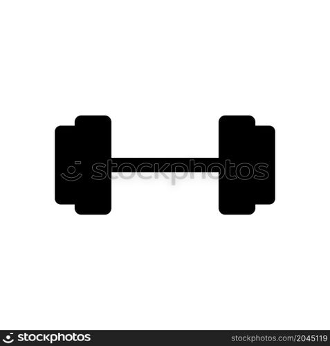 dumbbell icon vector solid style