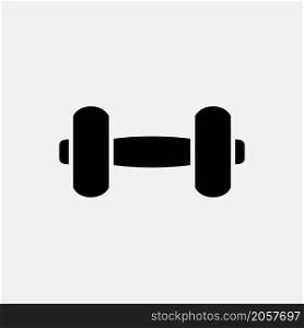 dumbbell icon vector solid style