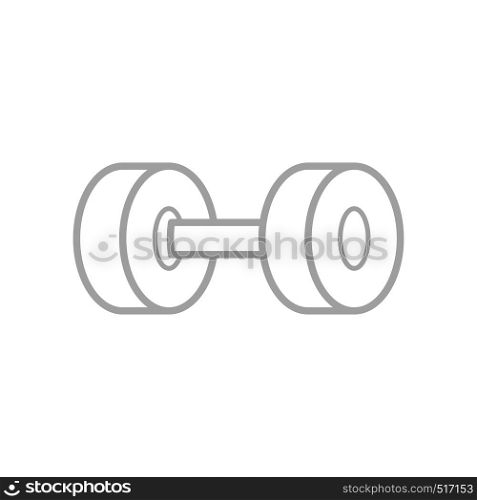 dumbbell line icon