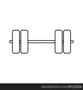 Dumbbell line icon vector