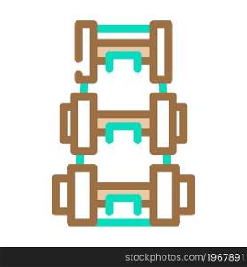 dumbbells gym equipment color icon vector. dumbbells gym equipment sign. isolated symbol illustration. dumbbells gym equipment color icon vector illustration