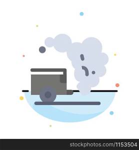 Dump, Environment, Garbage, Pollution Abstract Flat Color Icon Template