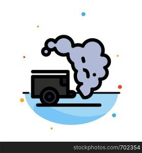 Dump, Environment, Garbage, Pollution Abstract Flat Color Icon Template