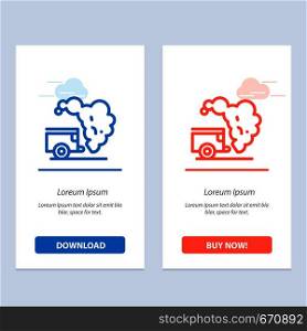 Dump, Environment, Garbage, Pollution Blue and Red Download and Buy Now web Widget Card Template